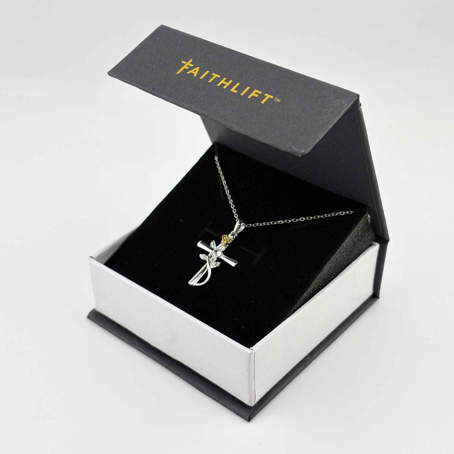 Rose Cross Necklace
