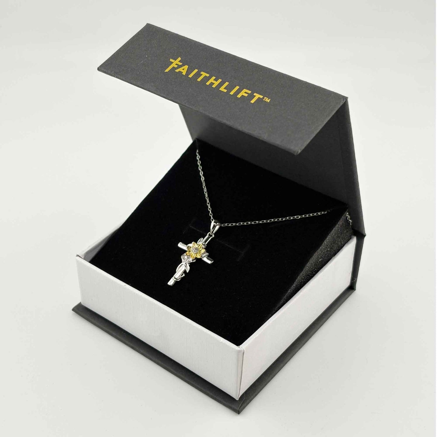 Sunflower Cross Necklace