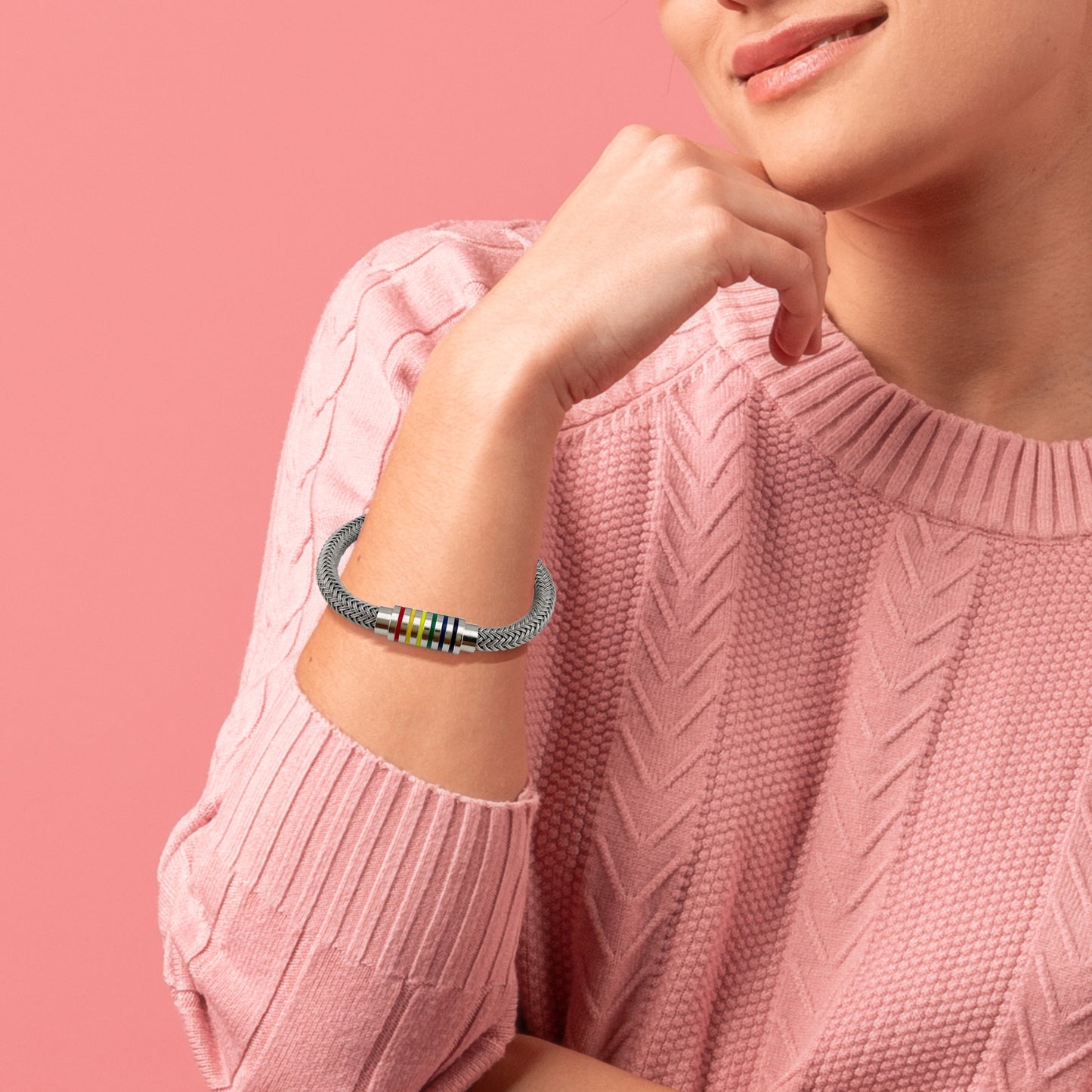 Pride Magnetic Bangle (Silver)