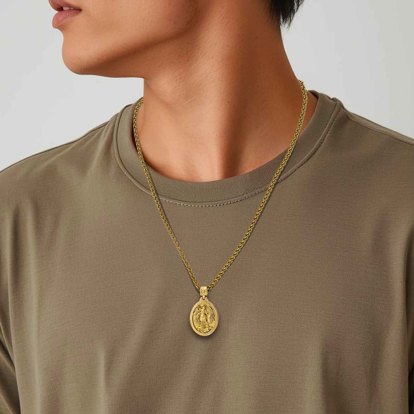 Saint Michael the Archangel (3D Crafted) Necklace