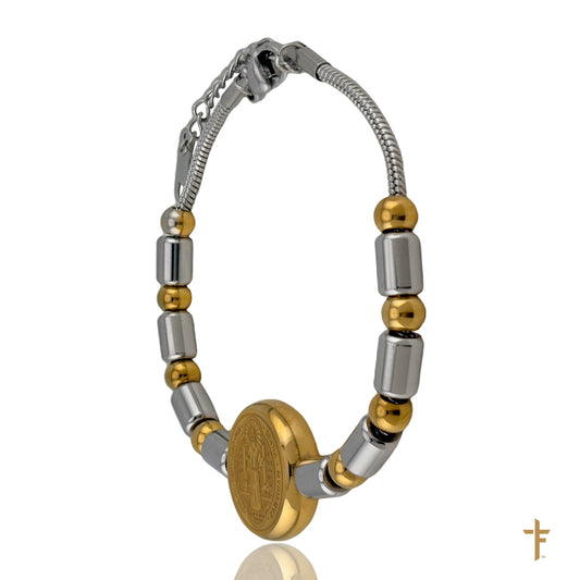 Saint Benedict Bracelet Silver-Gold (LIMITED EDITION)