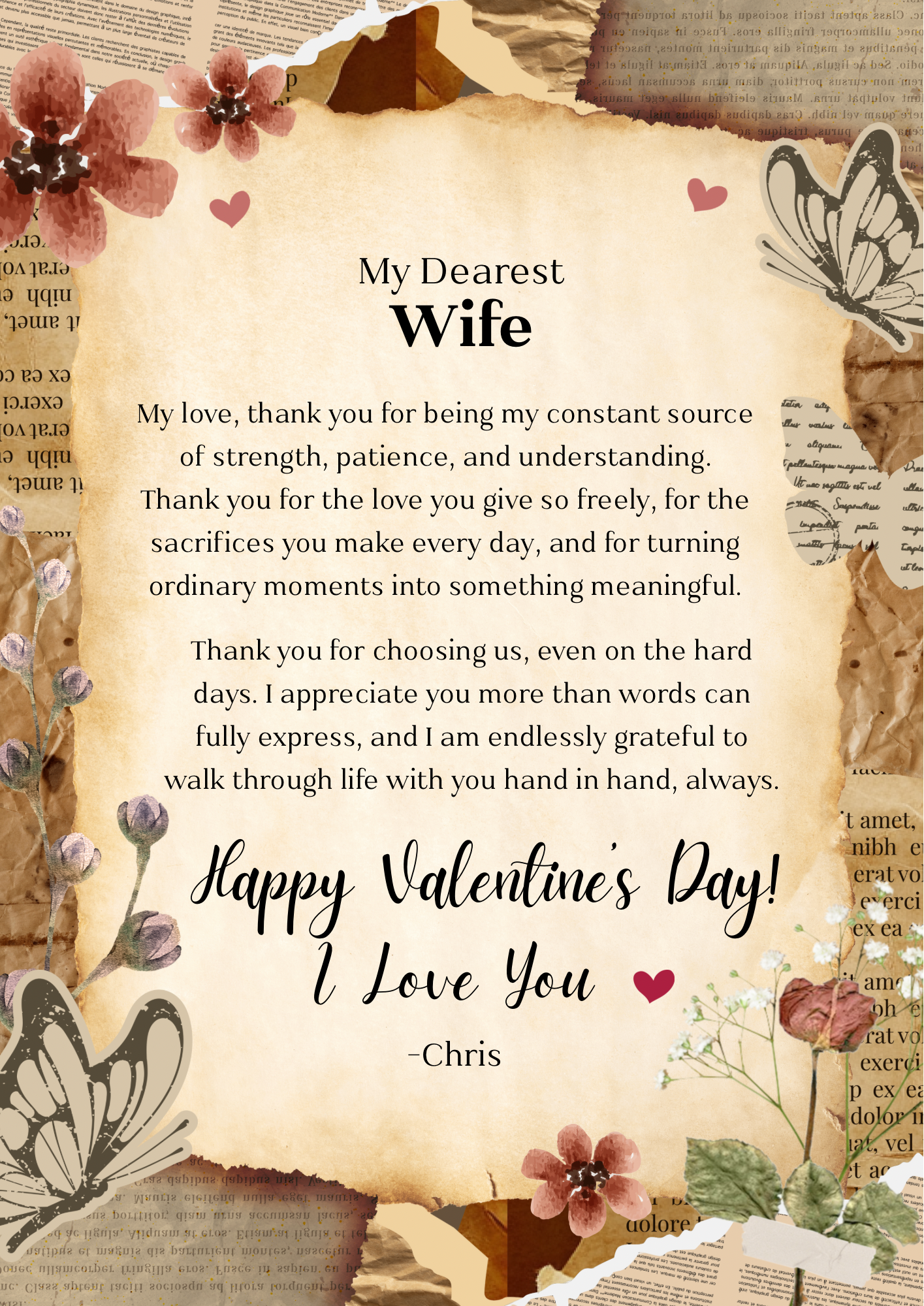 Personalized Message Card