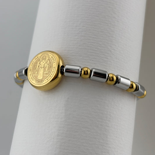 Saint Benedict Bracelet Silver-Gold (LIMITED EDITION)
