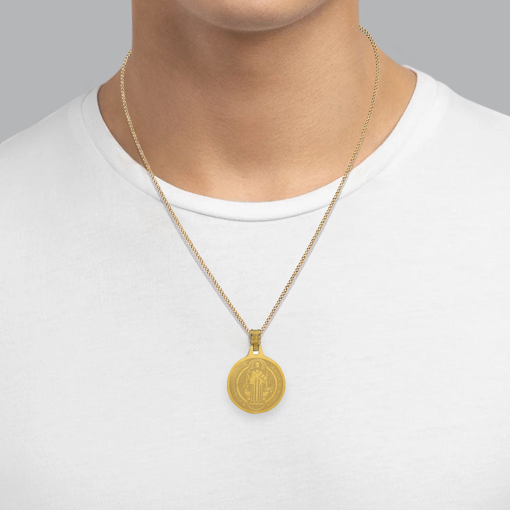 Saint Benedict Necklace (Cuban Chain)