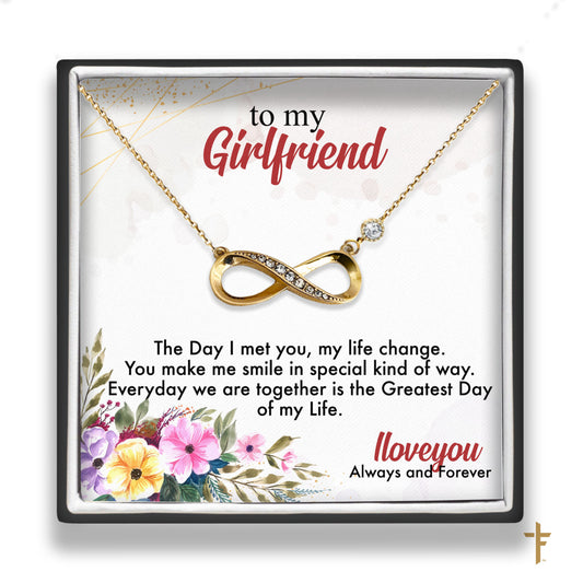 To My Girlfriend Infinity Love Necklace