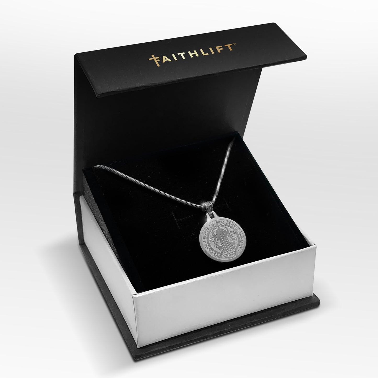 Saint Benedict Necklace (Silver)