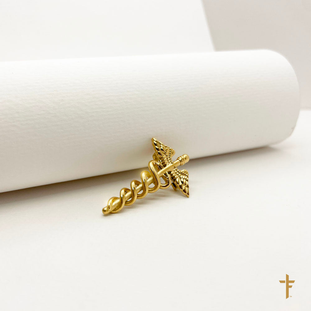 Caduceus Brooch