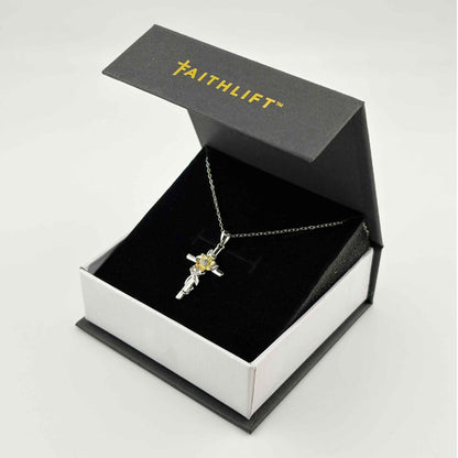 Sunflower Cross Necklace