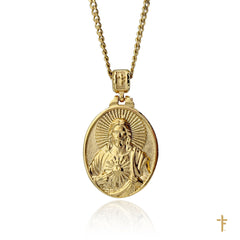 Sacred Heart of Jesus and Mary (3D crafted) Necklace
