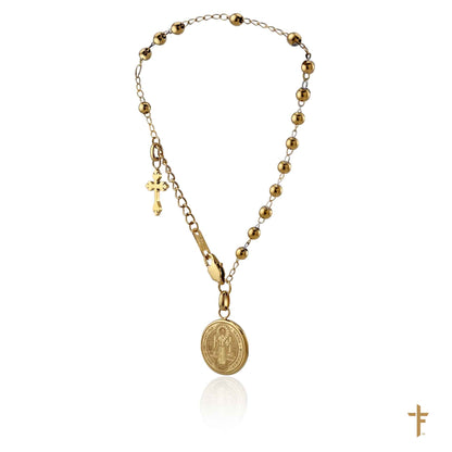 Rosary Bracelet with Saint Benedict