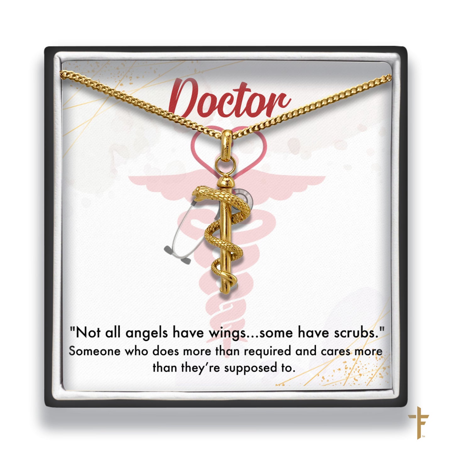 Rod of Asclepius Necklace (Doctor)