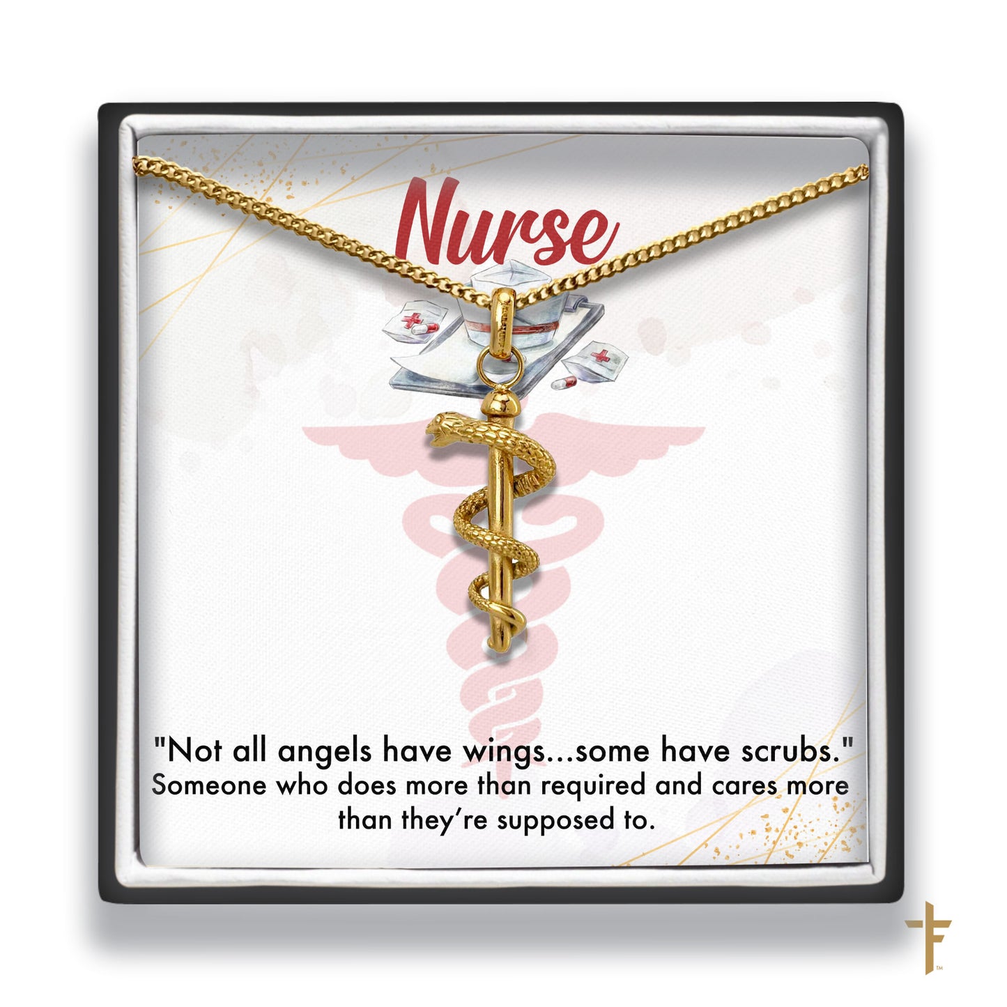 Rod of Asclepius Necklace (Nurse)
