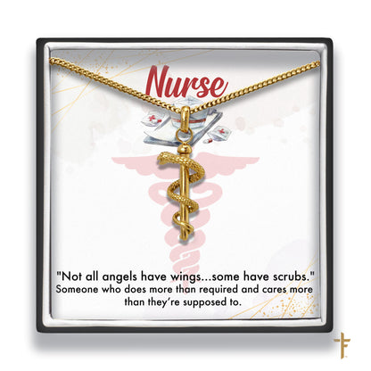 Rod of Asclepius Necklace (Nurse)
