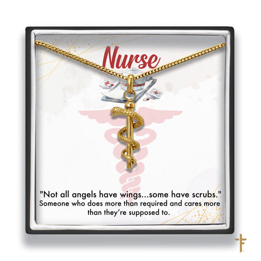 Rod of Asclepius Necklace (Nurse)