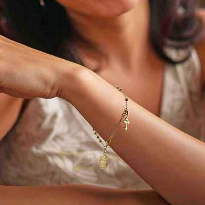 Rosary Bracelet with Saint Benedict