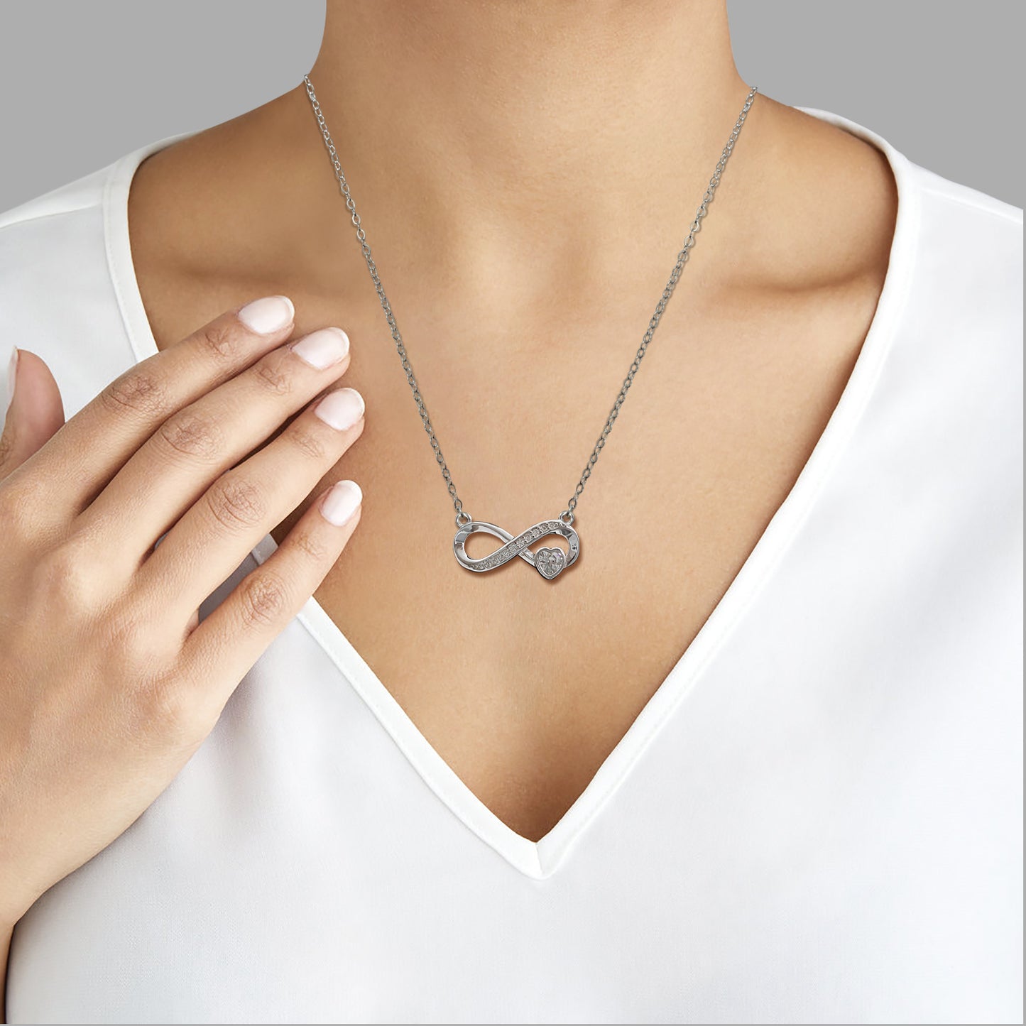Infinity Love Necklace (Silver)