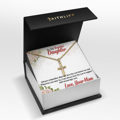 To My Beautiful Daughter Perpetual Cross Necklace