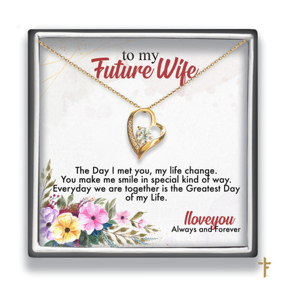 To My Future Wife Forever Heart Necklace