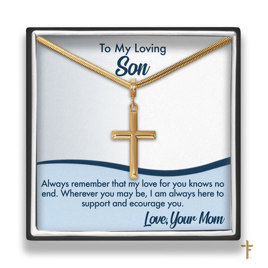 To My SON Cross Necklace