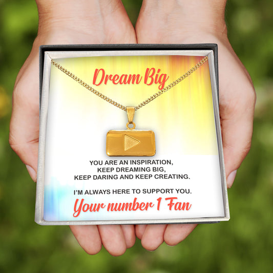 Play Button (DREAM BIG) Necklace