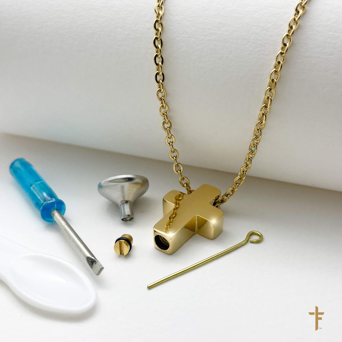 Mini-Cross Urn Keepsake Necklace